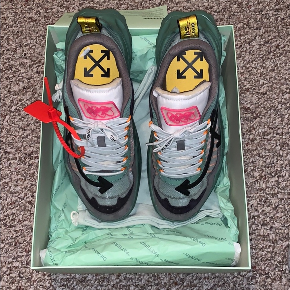 Off-White Gray and Black Sneakers